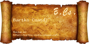 Bartko Csató névjegykártya